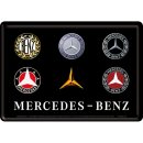 Mercedes-Benz - Logo Evolution - Blechpostkarte